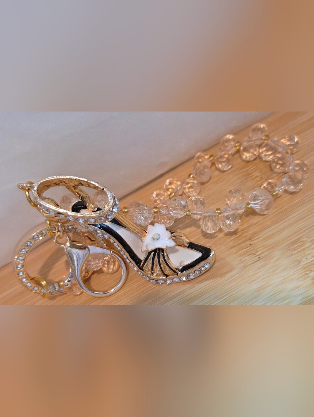 Sparkly Crystal Encrusted High Heel Keychain - With Beautiful Wristlet! - Picture 8 of 16